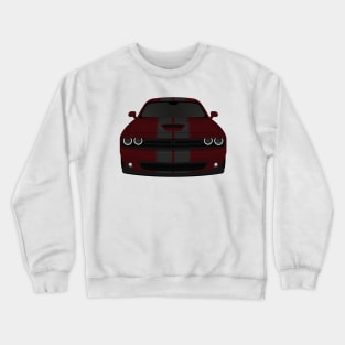 Challenger Dark-Red + Stripes Crewneck Sweatshirt